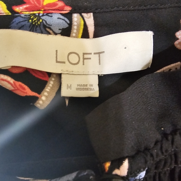 LOFT Paisley Floral Print Long Sleeve Blouse - Picture 7 of 7